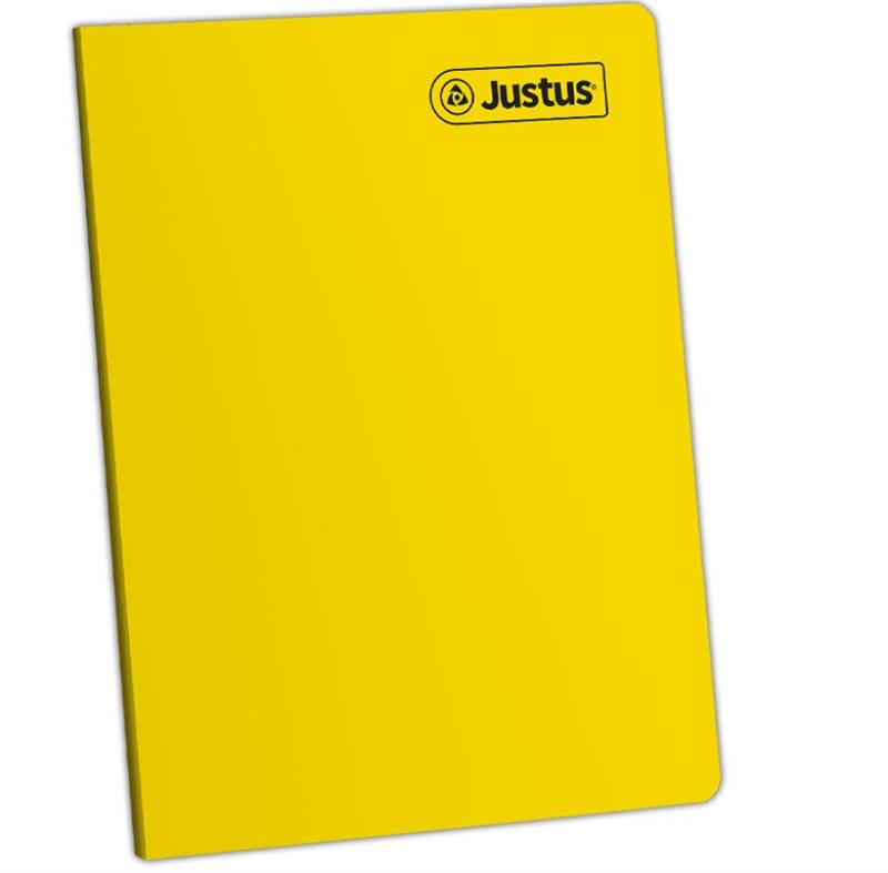 Cuaderno engrapado rayado A4 80 hojas amarillo Justus