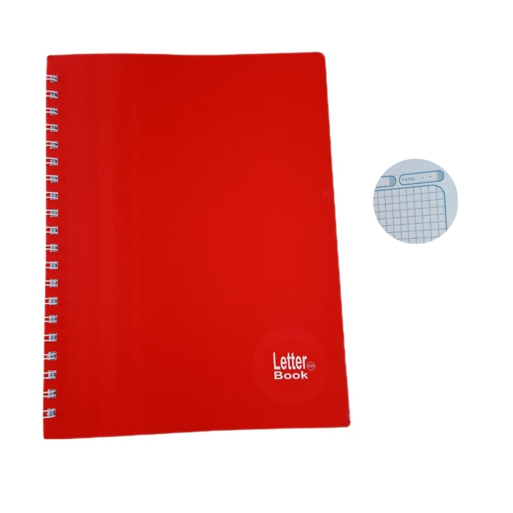 Cuaderno doble ring cuadriculado A4 x 100 hojas Letter Book